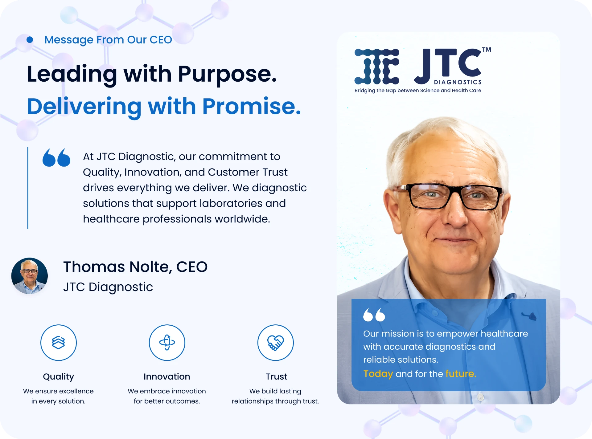 Thomas Nolte, founder and managing director of JTC Diagnostics