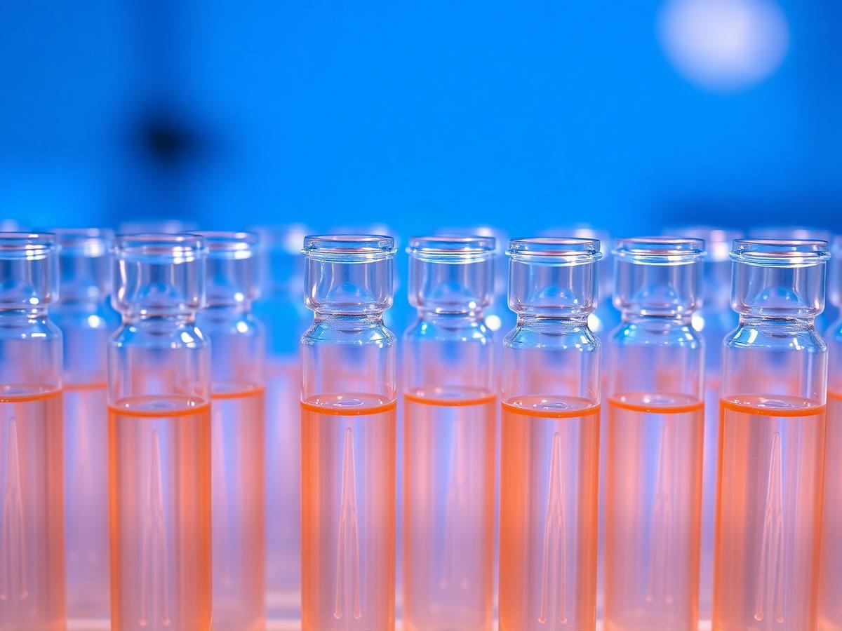 Serum vials prepared for diagnostic manufacturing